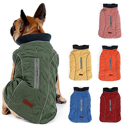 TFENG Reflektierend Hundejacke Brust 48-56cm, Rückenlänge 34cm Hundemantel...