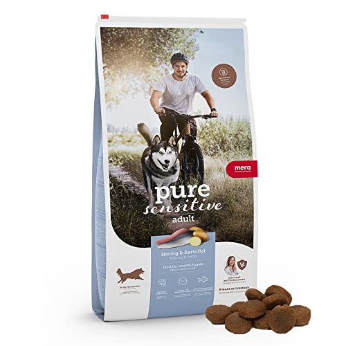 MERA pure sensitive Fresh Meat Hering & Kartoffeln, Hundefutter trocken mit viel...